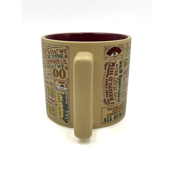 Jane Austen Quotes Unemployed Philosophers Guild 16 Oz Coffee Mug Cup #1443 2014 - Picture 2 of 10